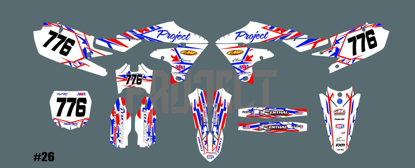 Patriot (White/Red/Blue) For Yamaha