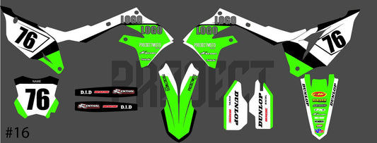 Sections (white/Black/Green) for Kawasaki